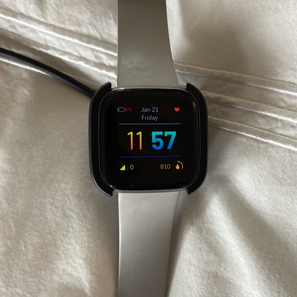 Fitbit Versa 2 with charger and 4 extra straps